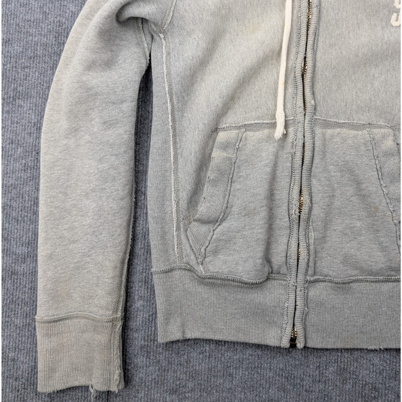 Vintage Abercrombie & Fitch Muscle Hoodie Mens Small Spellout Waffle Y2K Thrash - Picture 4 of 8